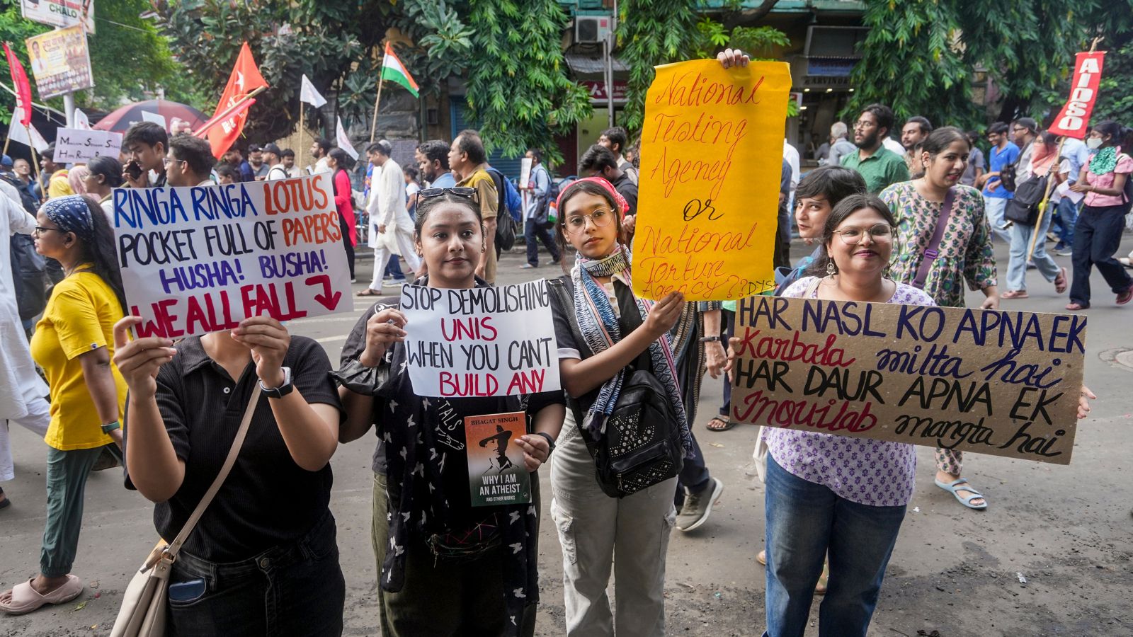 NEET paper leak: Clashes erupt in Kolkata