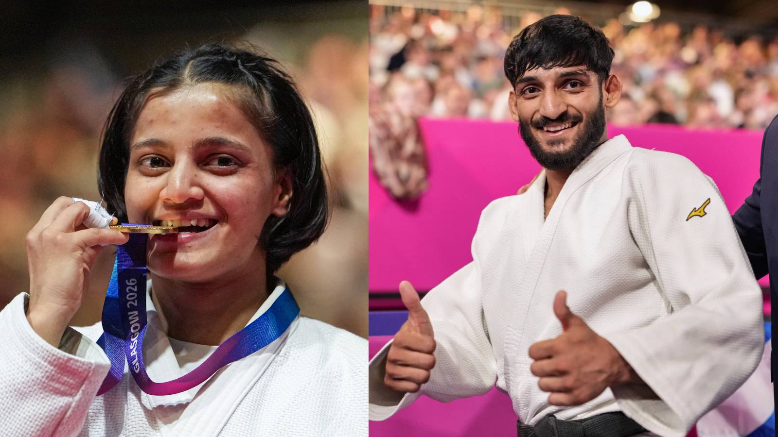 CWG 2026: Indian judokas Asmita Dey, Harsh Singh clinch historic gold medals