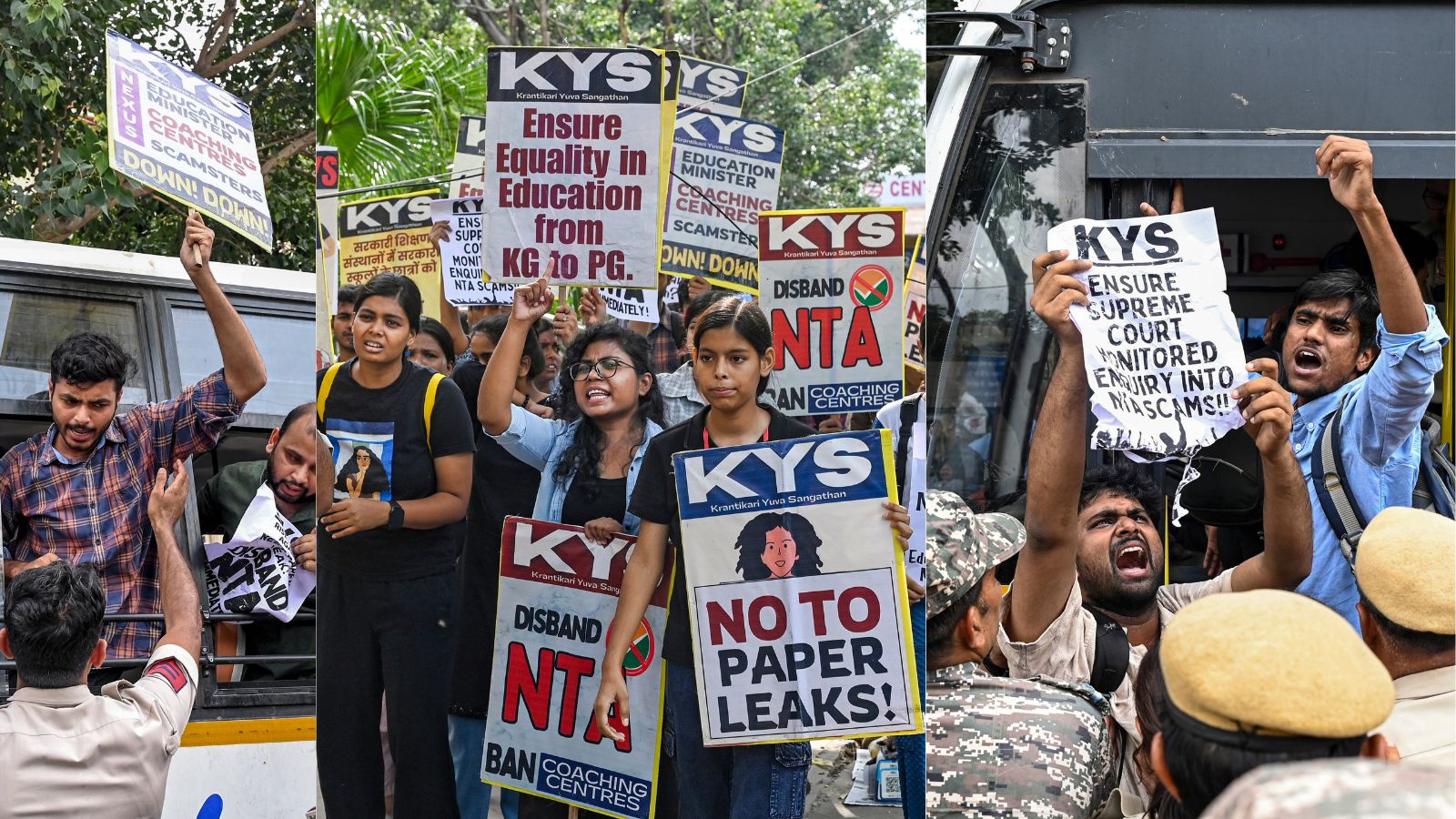 UGC-NET: Student groups protest re-exam, demand NTA accountability