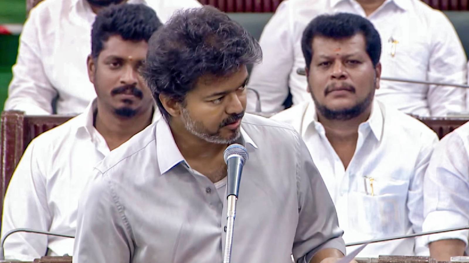 Vijay steps up attack on DMK, AIADMK over Veeramani case