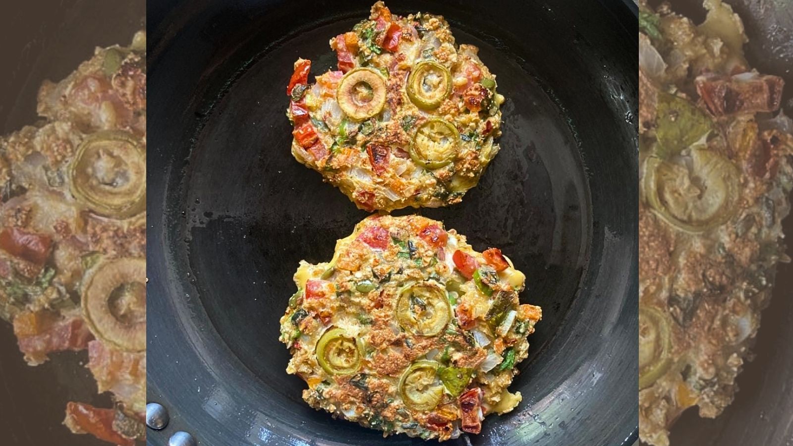 Crispy vegetable-egg pancakes