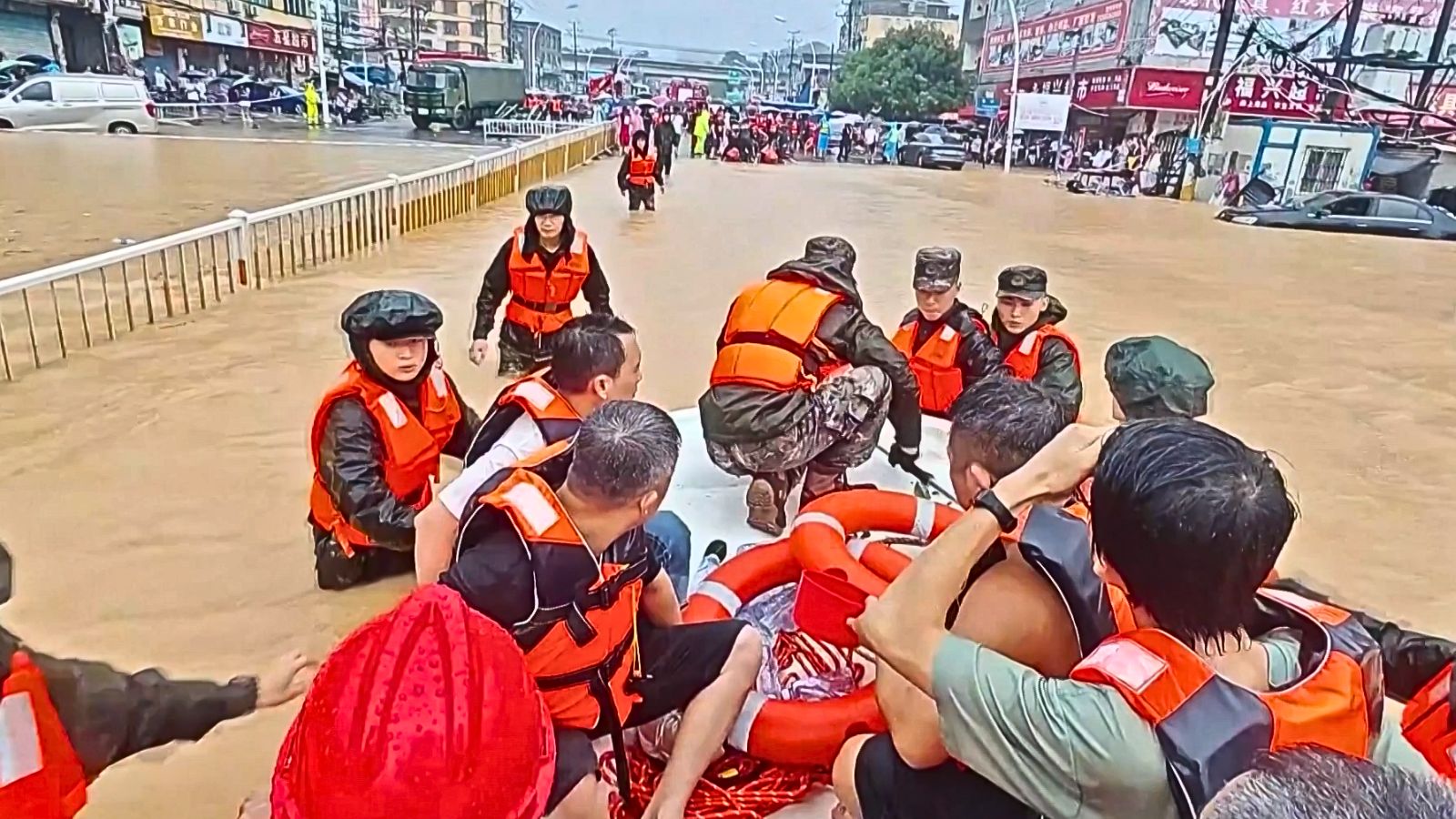 Nearly 600,000 evacuated as torrential rain hits eastern China