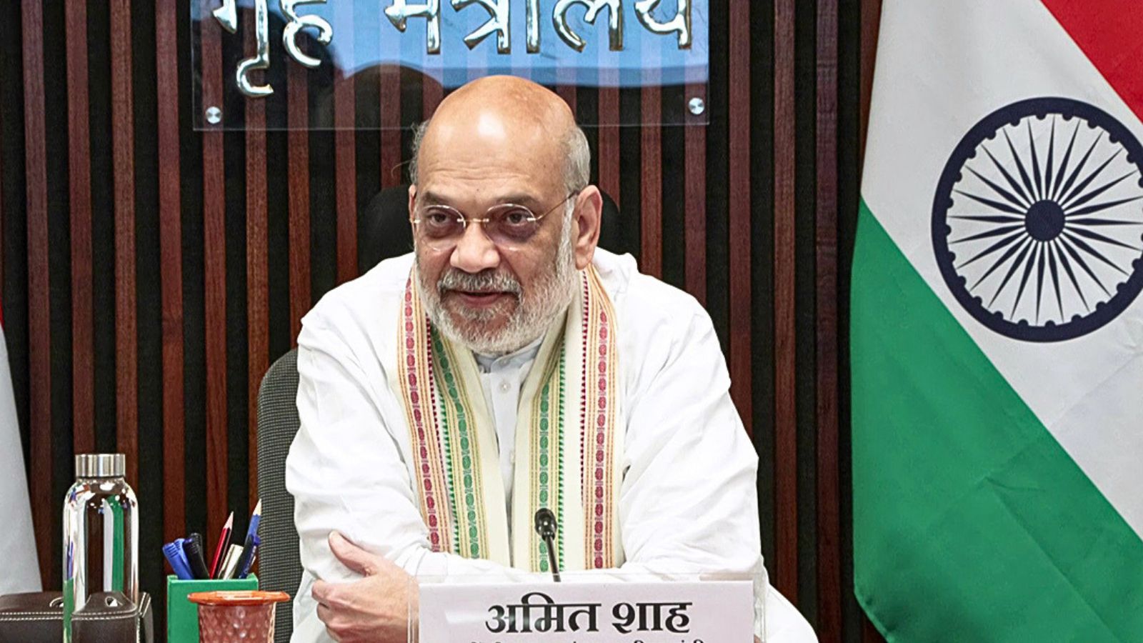 Amit Shah meets family of slain anti-drug activist Parvinder Jhota in Punjab