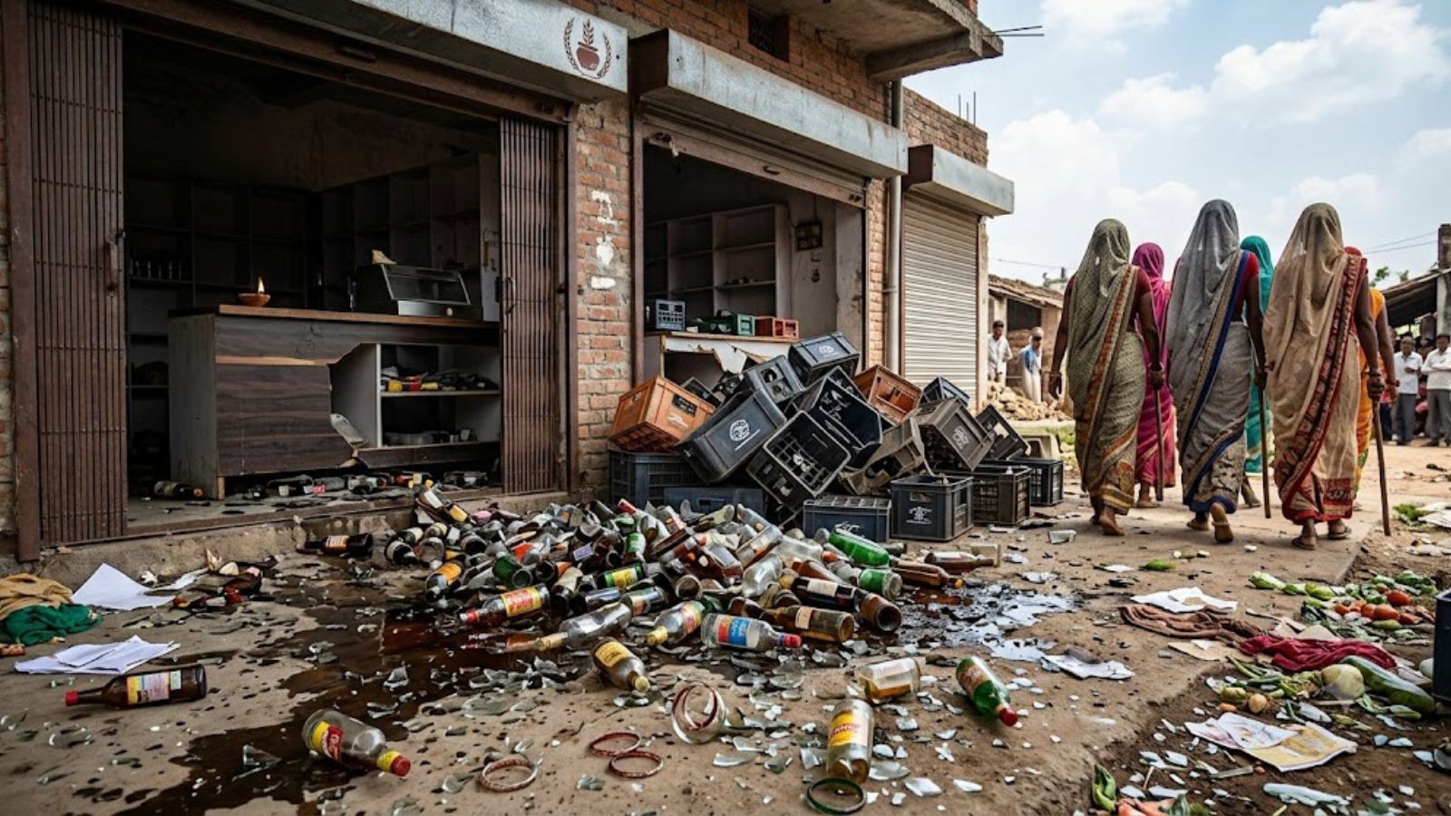 Sagar hooch tragedy: Women-led mob ransacks liquor shop