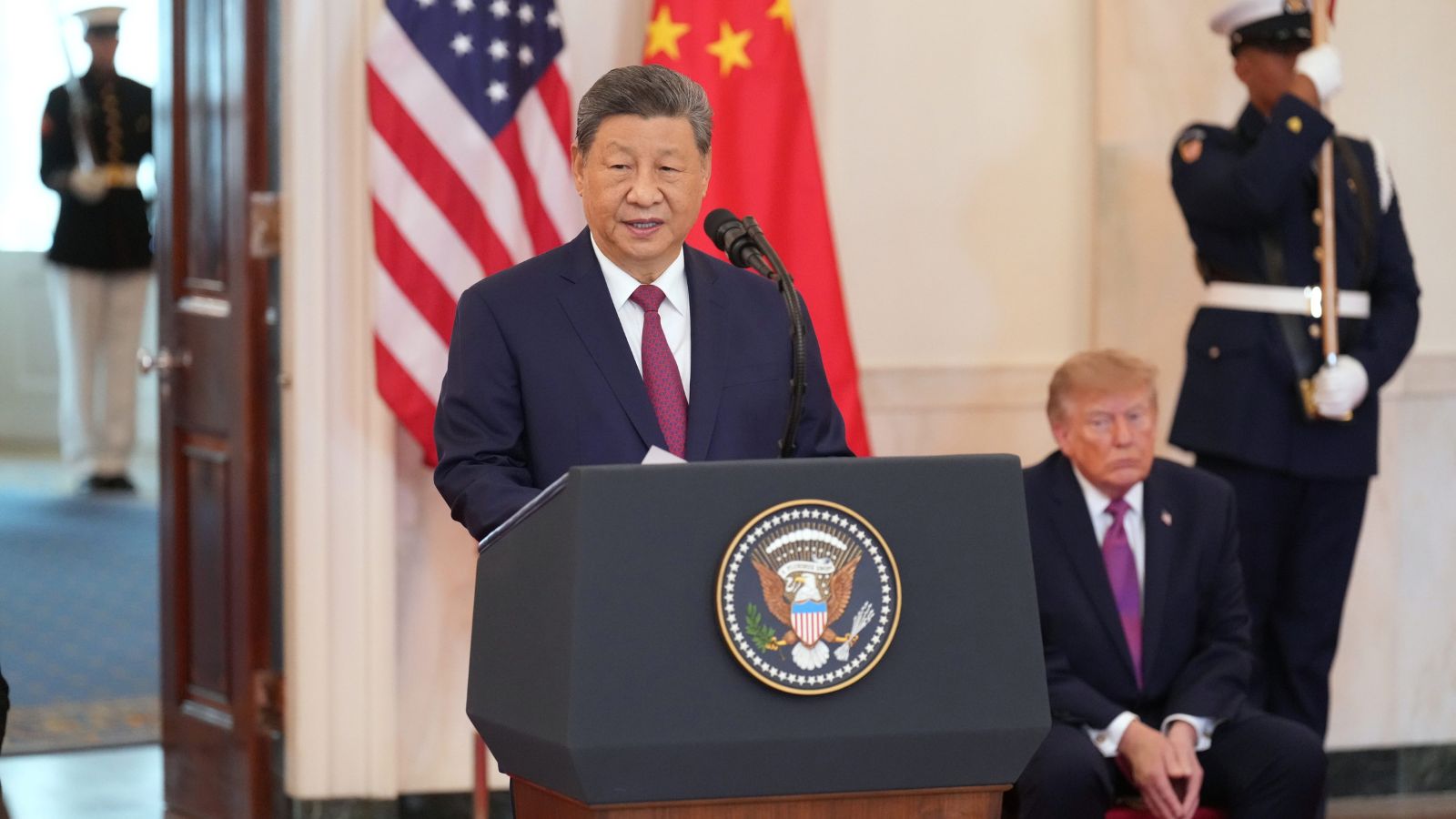 Trump, Xi hold talks at White House, stress cooperation and avoiding conflict