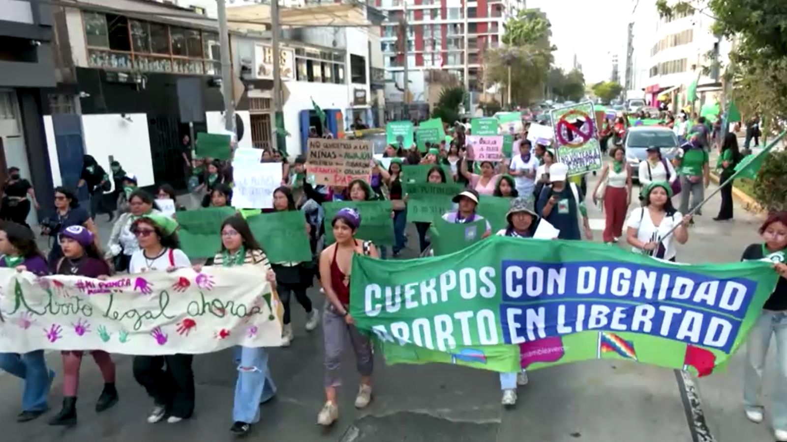 Peru activists march for abortion rights, highlighting minors facing forced motherhood