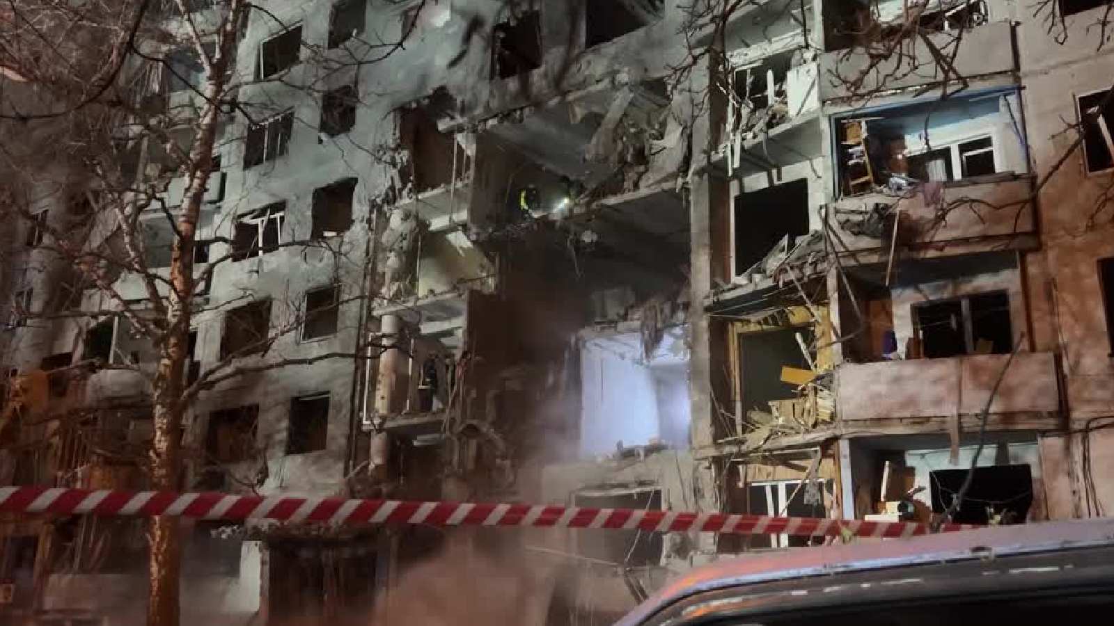 Russian strike on Kharkiv apartment building injures 35, including 10 children