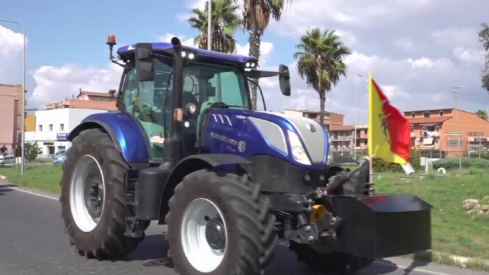 Sicilian farmers stage tractor protest as fuel costs squeeze autumn sowing