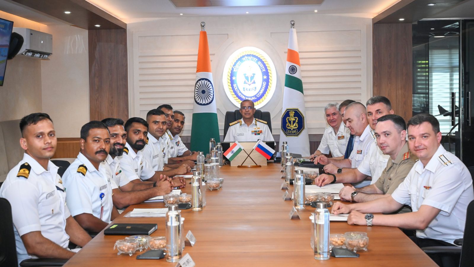 Six-member Russian Navy delegation visits Indian Naval Academy, Southern Naval Command