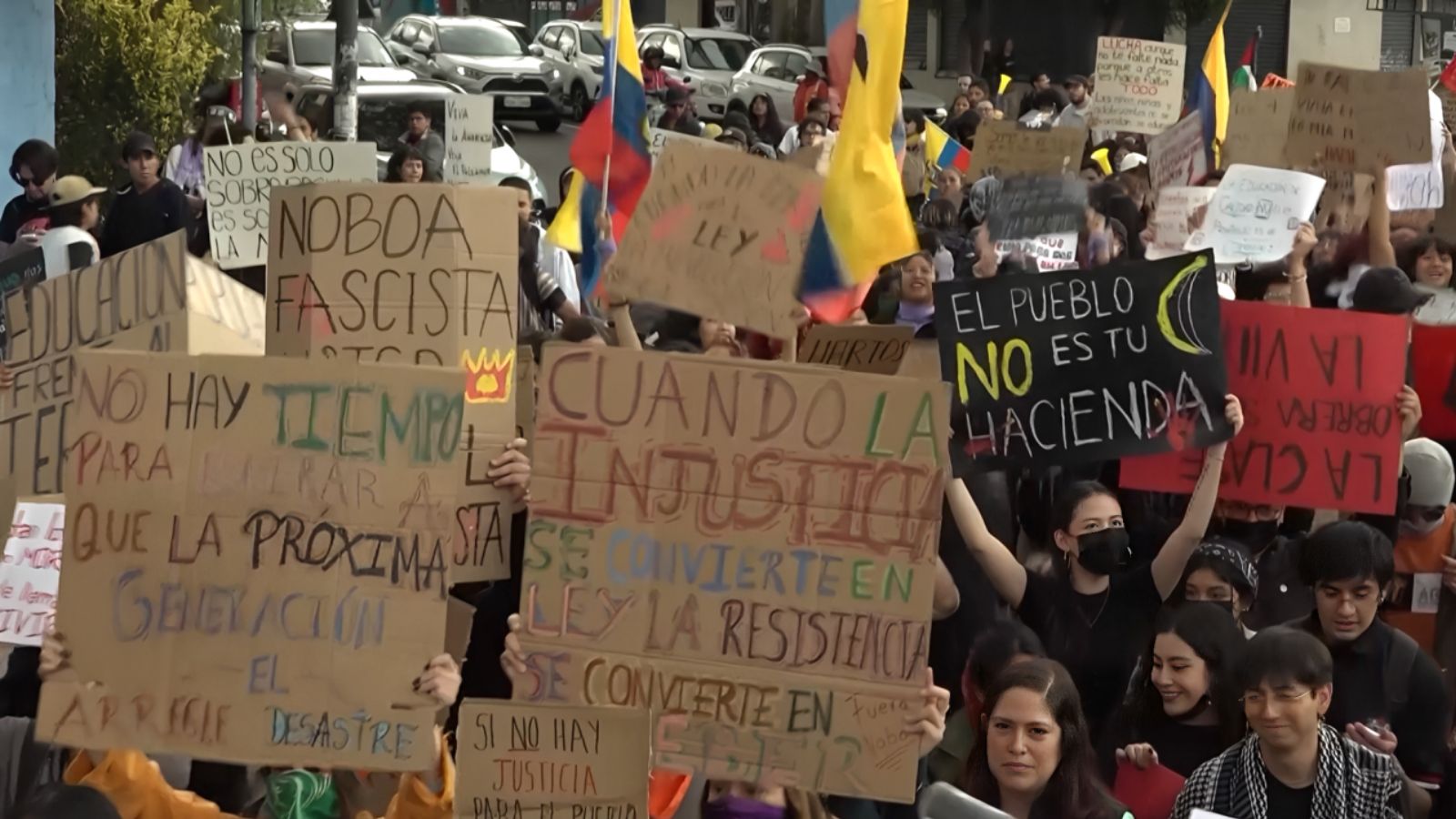 Ecuadorians protest against President Daniel Noboa's government