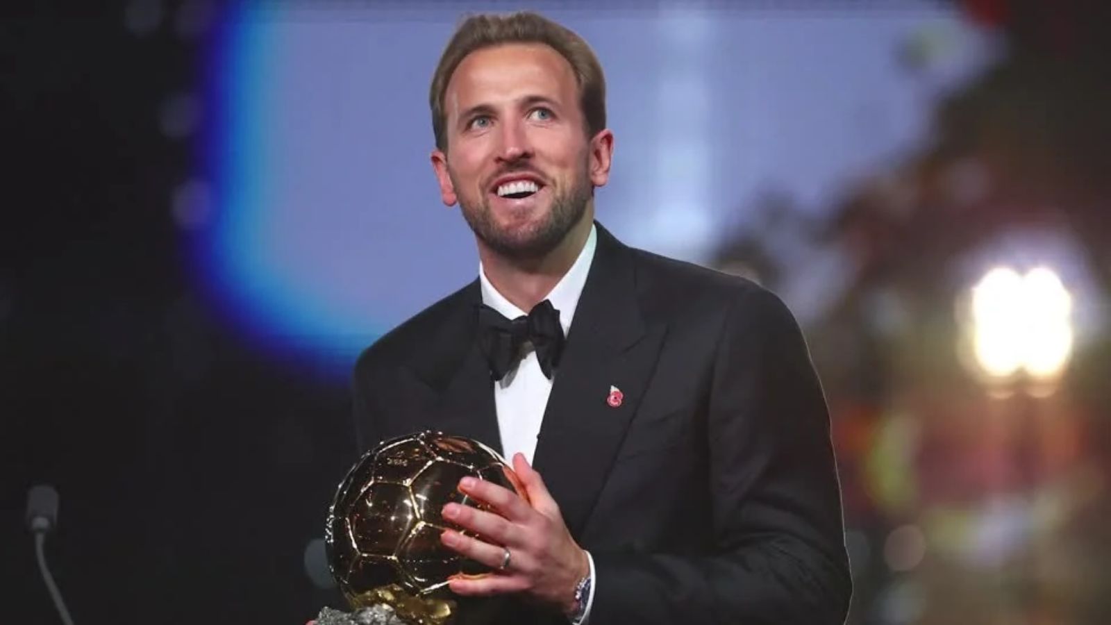 Harry Kane became the first English player to win the Ballon d’Or since Michael Owen. Photo: Screengrab/Reuters