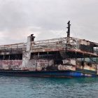 Five killed, 87 missing after ferry fire off Philippines