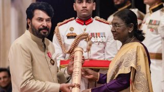 Actor Mammootty, cricketer Rohit Sharma, 63 others receive Padma awards