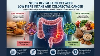 Study of gut microbiomes reveals link between low fibre intake, colorectal cancer