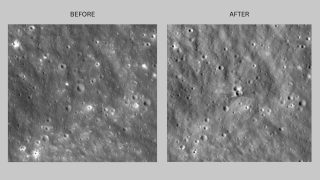 NASA releases crater images carved by SpaceX rocket that slammed into moon