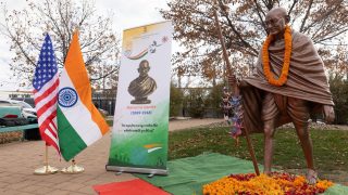 First-ever life-size Mahatma Gandhi statue unveiled in North Dakota