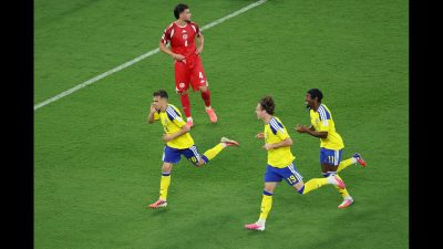 Sweden gets 2 goals from Yasin Ayari and pounds Tunisia 5-1