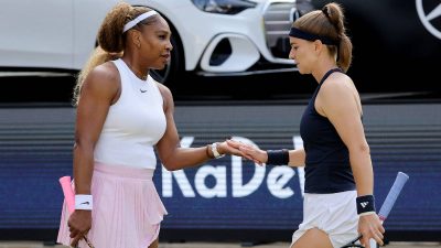 Early exit for Serena Williams in Berlin doubles comeback