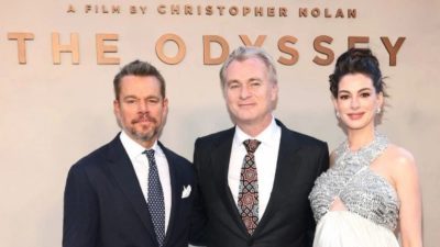 Christopher Nolan wears tie by Indian designer Aahaan Tandon at NY premiere of 'The Odyssey'