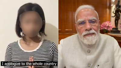 Teen who abused PM Modi at Jantar Mantar issues apology, says she was "influenced"