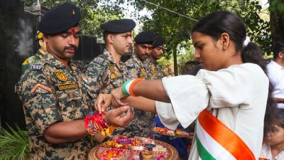 Indian Army celebrates Raksha Bandhan with Jammu students