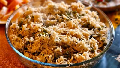 Try this easy one-pot peas pulao