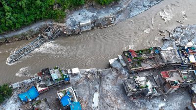 Nepal flash floods: three bodies recovered from river in Uttar Pradesh