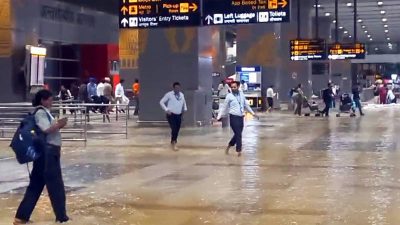 Waterlogging, bad weather hit operations at Delhi airport, around 11 flights diverted