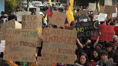 Ecuadorians protest against President Daniel Noboa's government