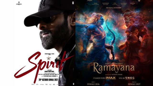 Prabhas-starrer 'Spirit' gets Diwali 2027 release date, may clash with Ranbir Kapoor’s 'Ramayana 2'